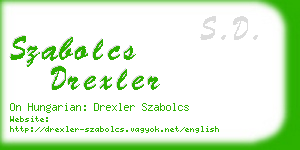 szabolcs drexler business card